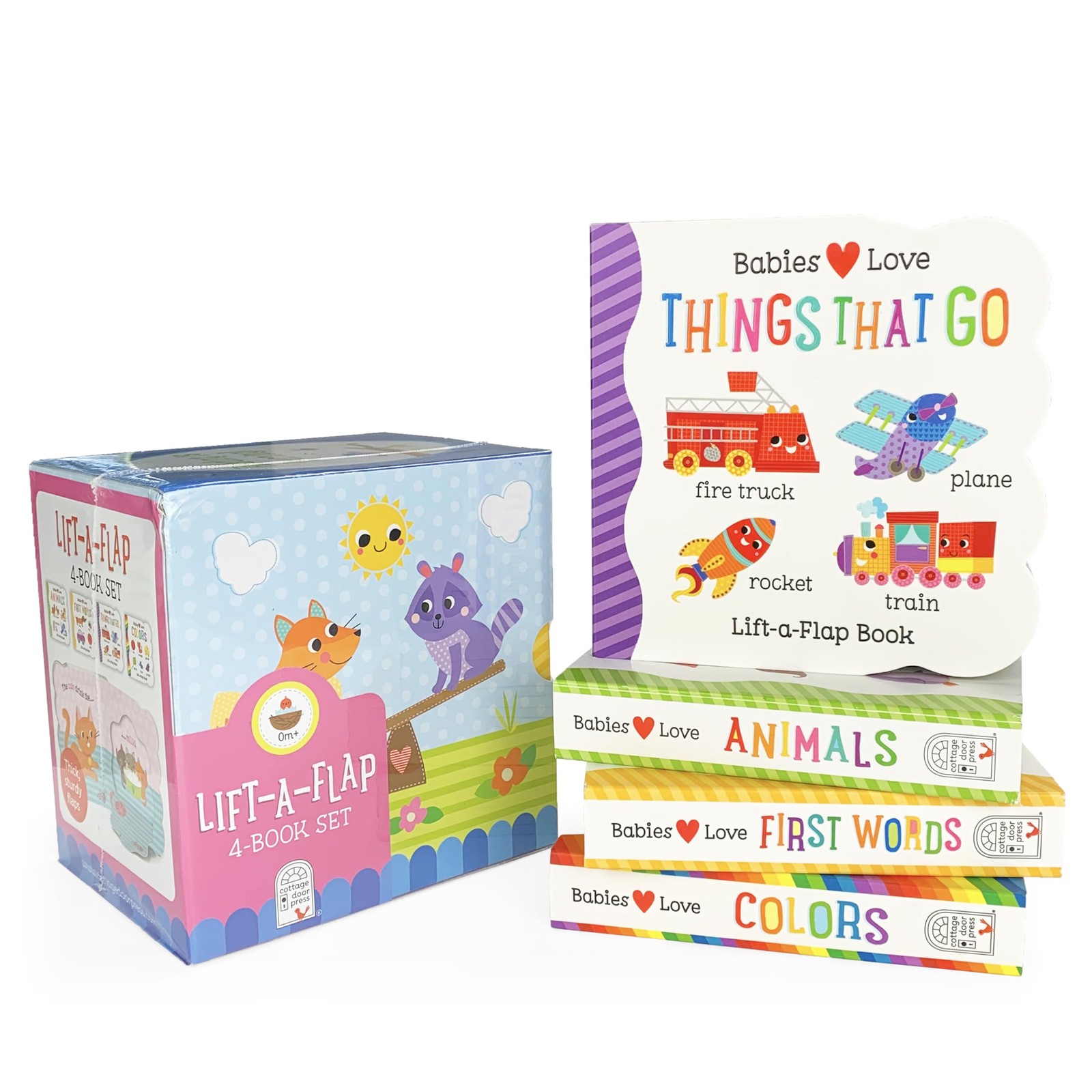 4 Pack Babies Love Learning Lift-a-Flap Boxed Set: First Words, Animals, Colo…