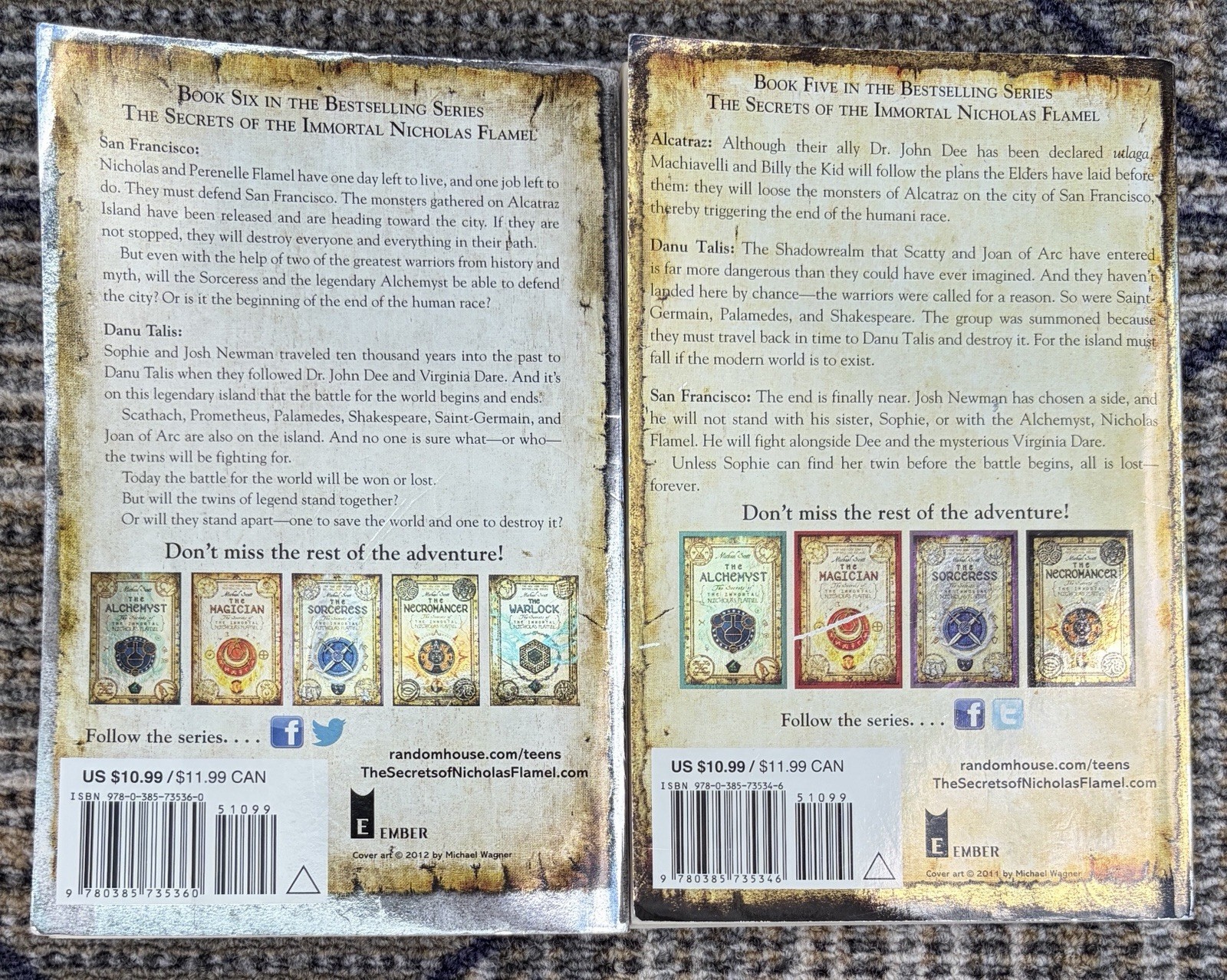The Alchemyst Series by Michael Scott Lot of 5 PB #2-6