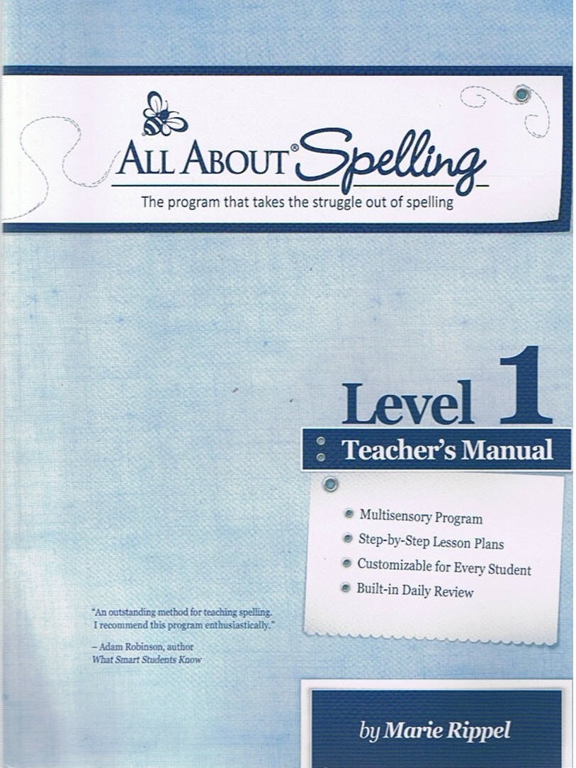 All About Spelling Level 1 Teacher’s Manual