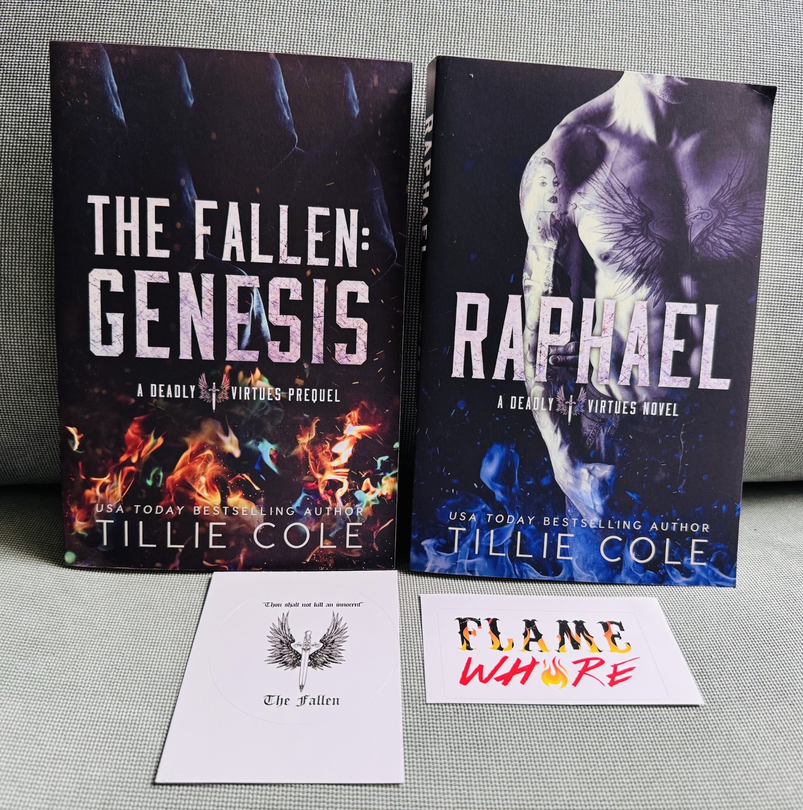 Tillie Cole – The Fallen: Genesis & Raphael, (Deadly Virtues), Signed OOP PB