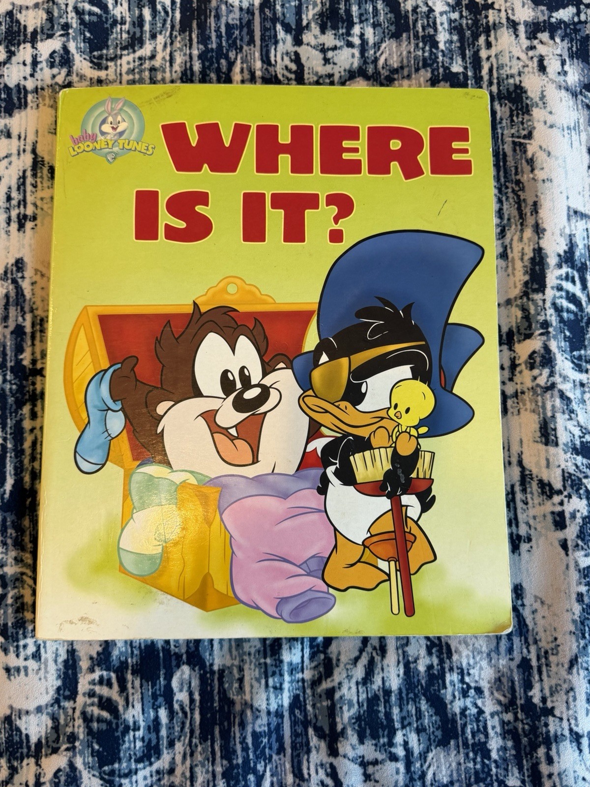 Baby Looney Tunes Vintage 2000 Large Board Slide Book With Hidden Surprises