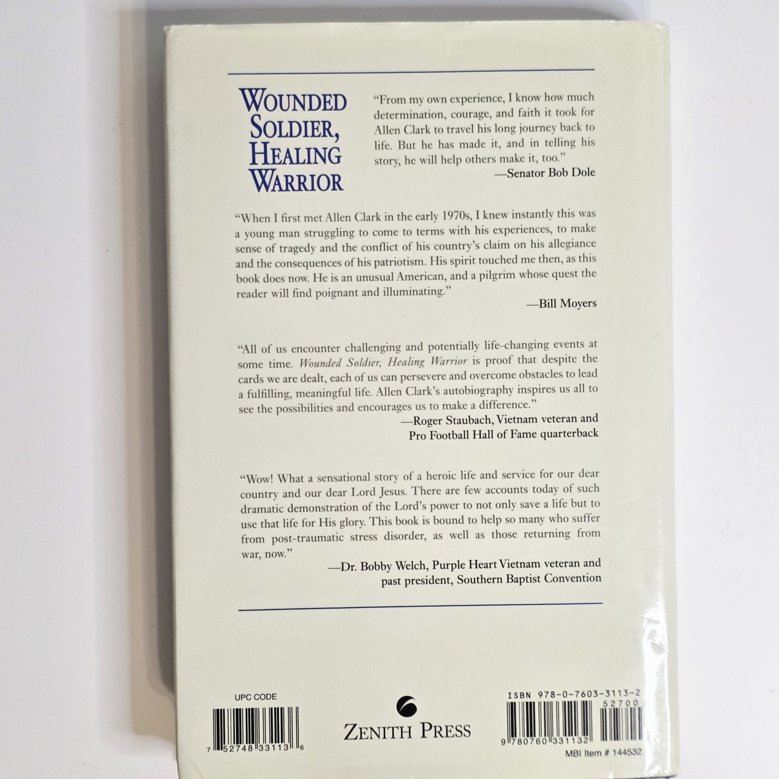 SIGNED Wounded Soldier Healing Warrior Allen Clark Personal Memoir Courage Hope