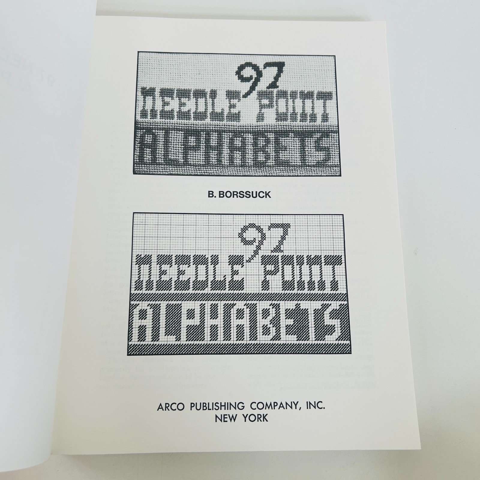 97 Needlepoint Alphabets by B Borssuck Easy to Follow Full Size Patterns PB