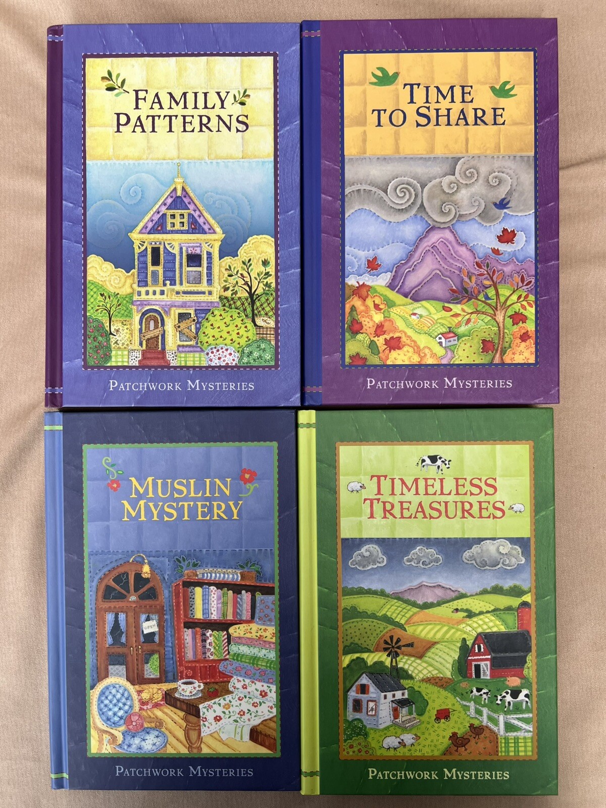 PATCHWORK MYSTERIES Guideposts Lot Of #1-18 Set Fiction HC Books inspiration