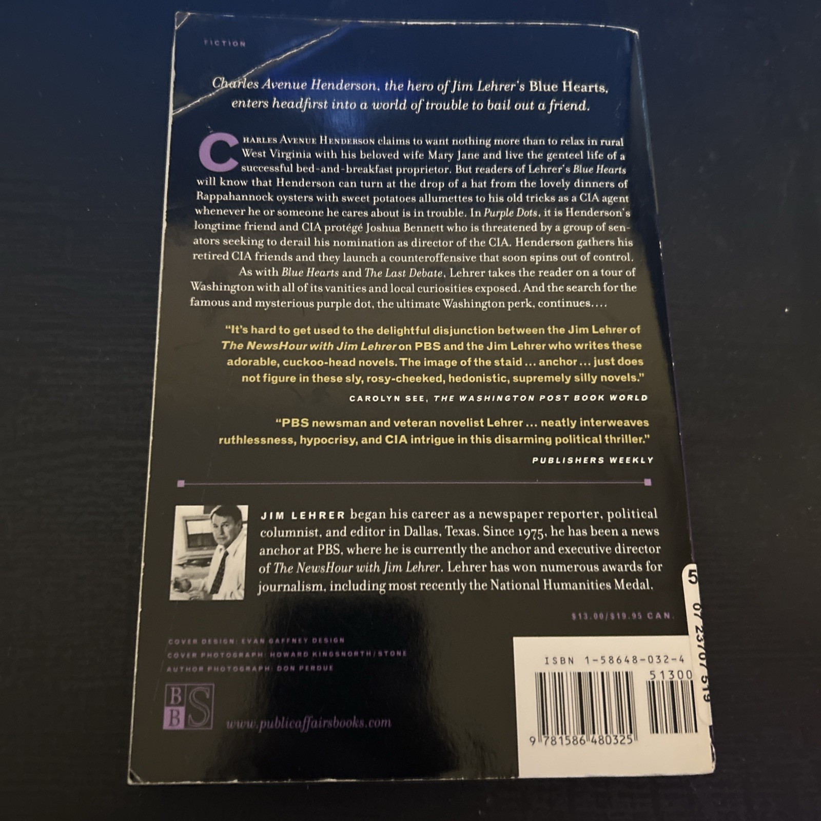 Purple Dots : A Novel by Jim Lehrer (2002, Trade Paperback)