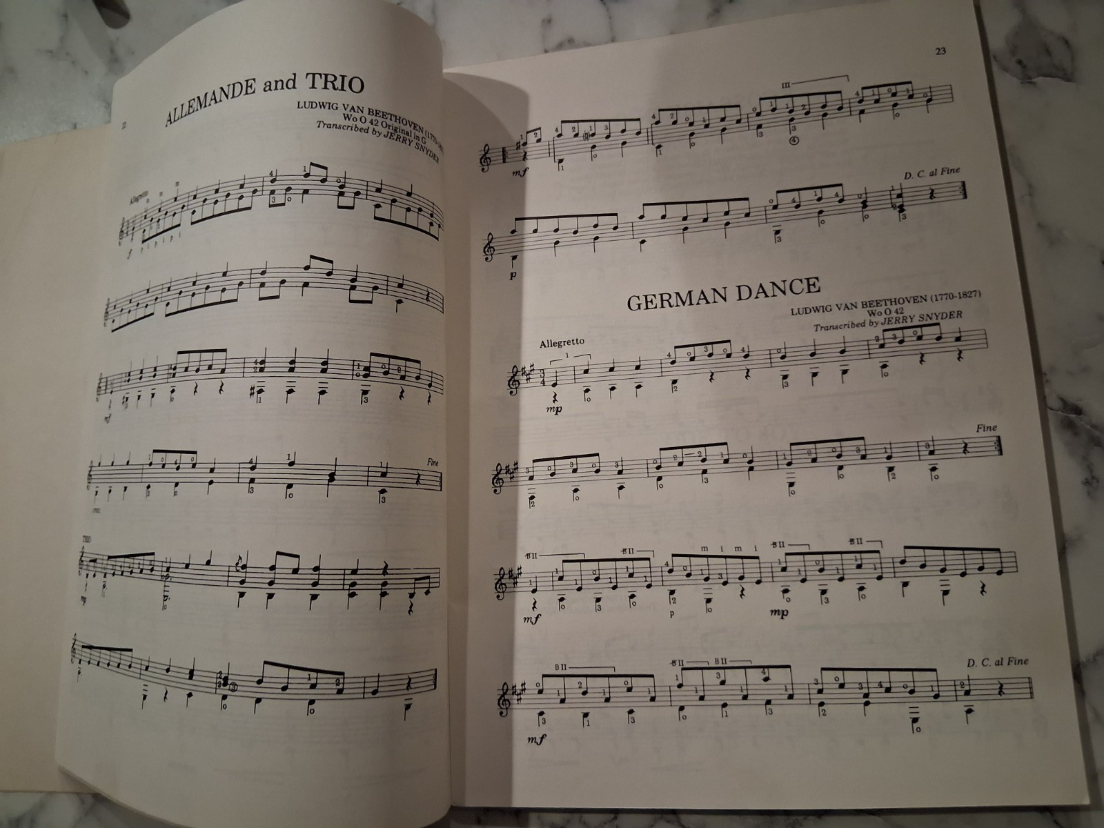 1992 The Classical Guitar Library, Vol 2 by Jerry Snyder Sheet Music