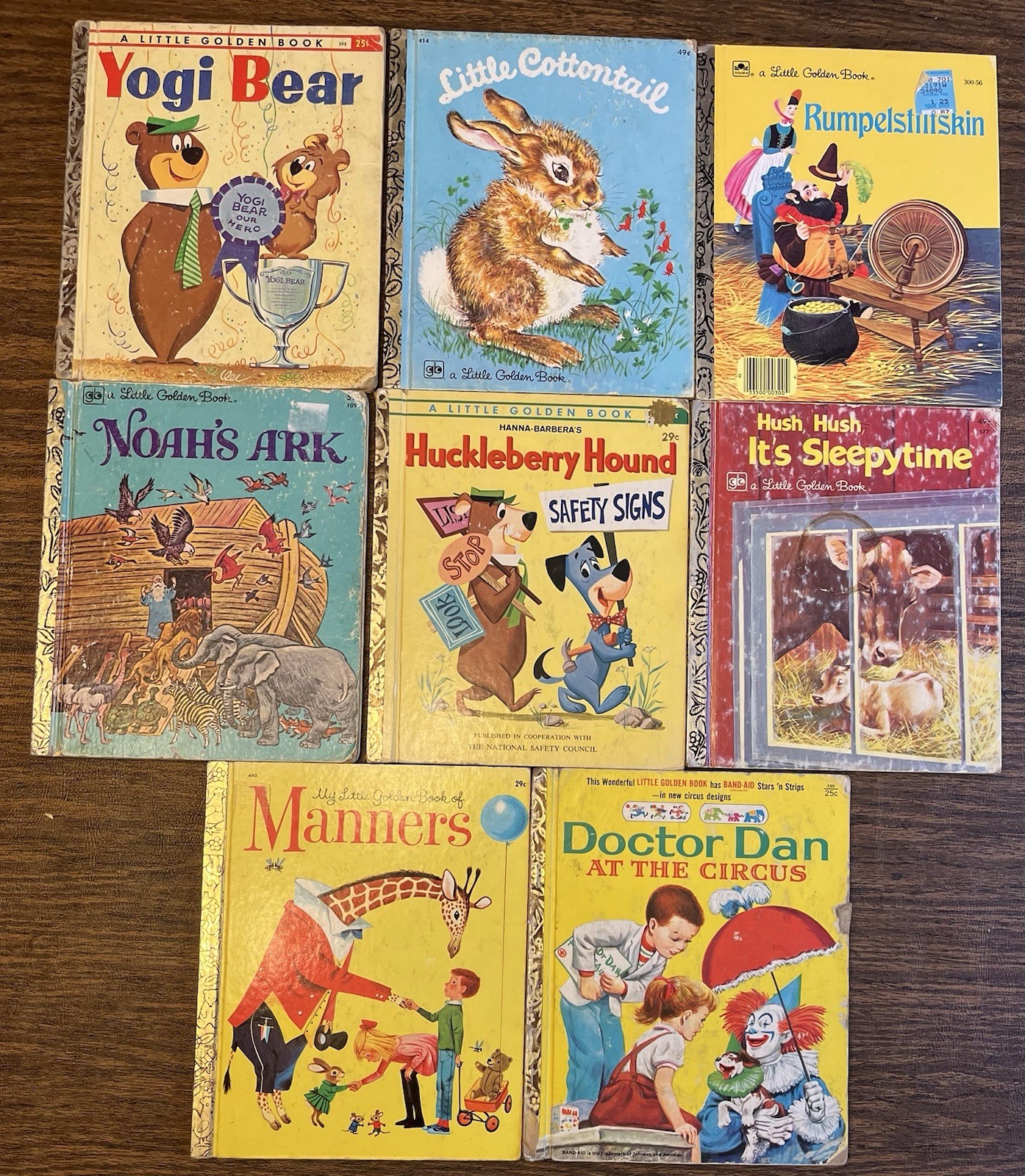 Vintage 1960’s Little Golden Books Lot of 7 HC Illustrated Golden Press (Good)