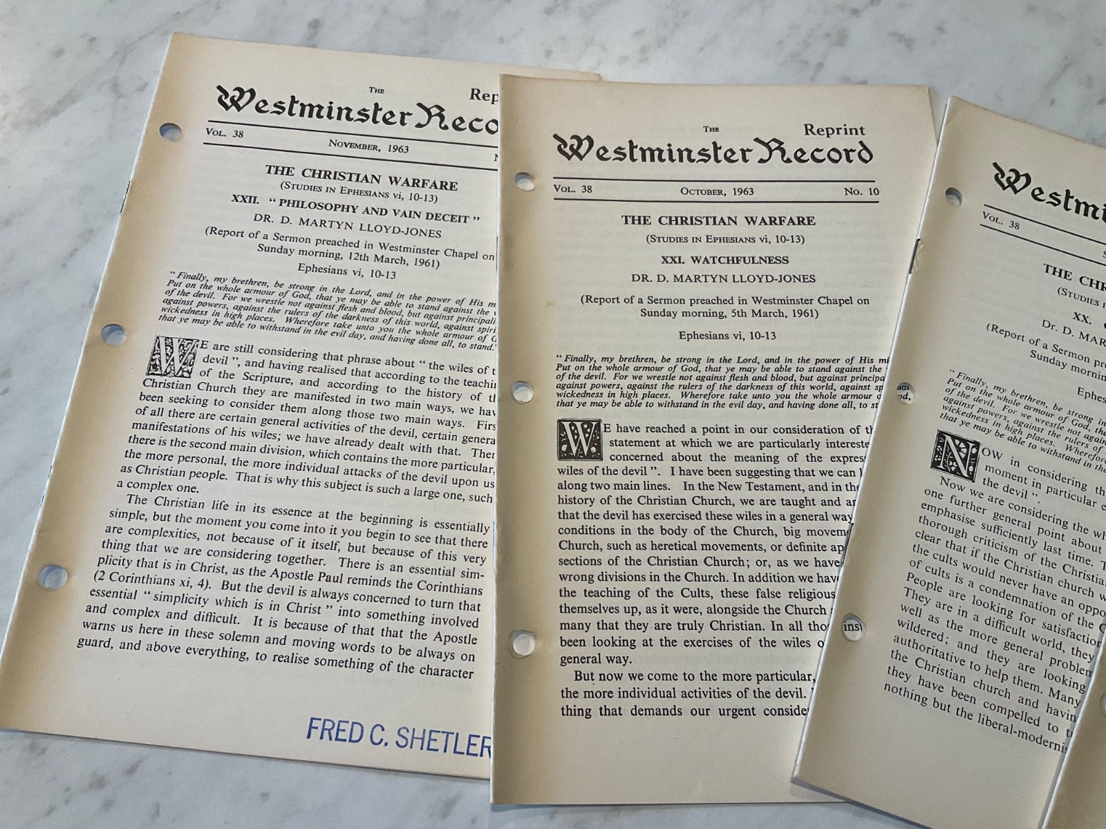 4 Westminster Record 1963 Martyn Lloyd Jones Cults Counterfeits Philosophy
