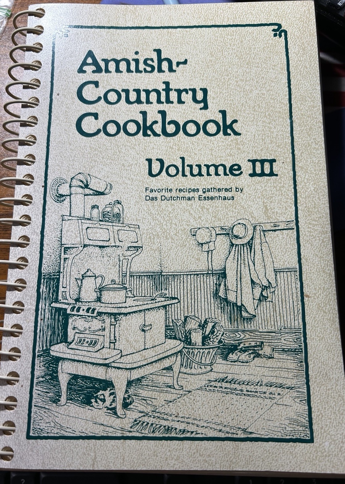 Amish Country Cookbook Volume 3 Spiral 308 pgs 1993 VTG