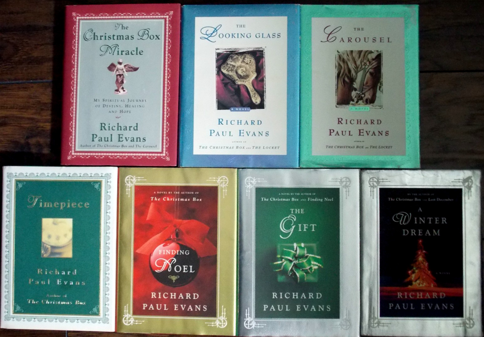 LOT OF 7 RICHARD PAUL EVANS HARDCOVER NOVELS – TIMEPIECE, THE GIFT AND MORE…