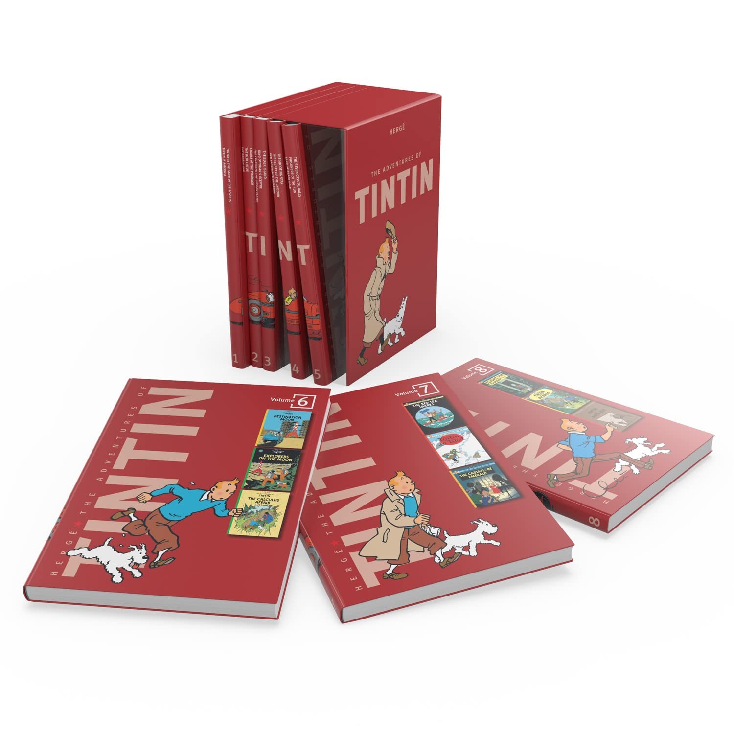 Tintin Compact Edition 8 Book Box Set Hardback Kids Age 7+ Hergé Gift