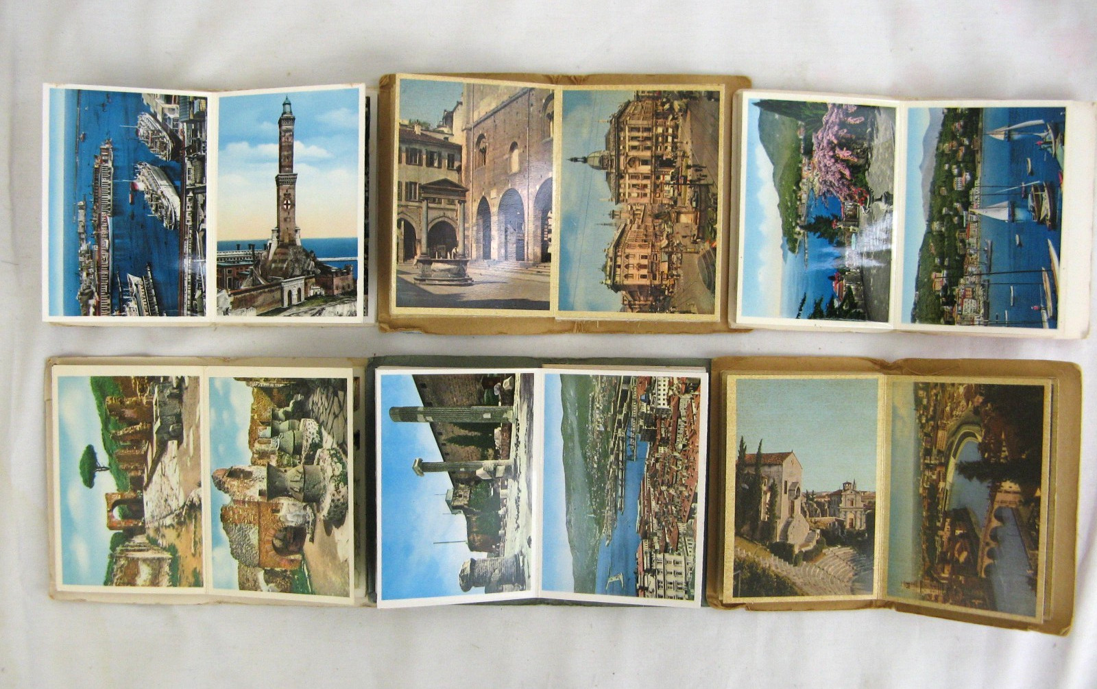 Lot of 6 Souvenir 60 Fotocolor 3×4″ Color Photos Foldout 1960’s Italy