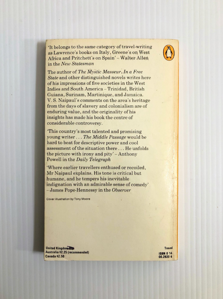 V.S. Naipaul The Middle Passage Penguin PB Travel Caribbean Essays Book