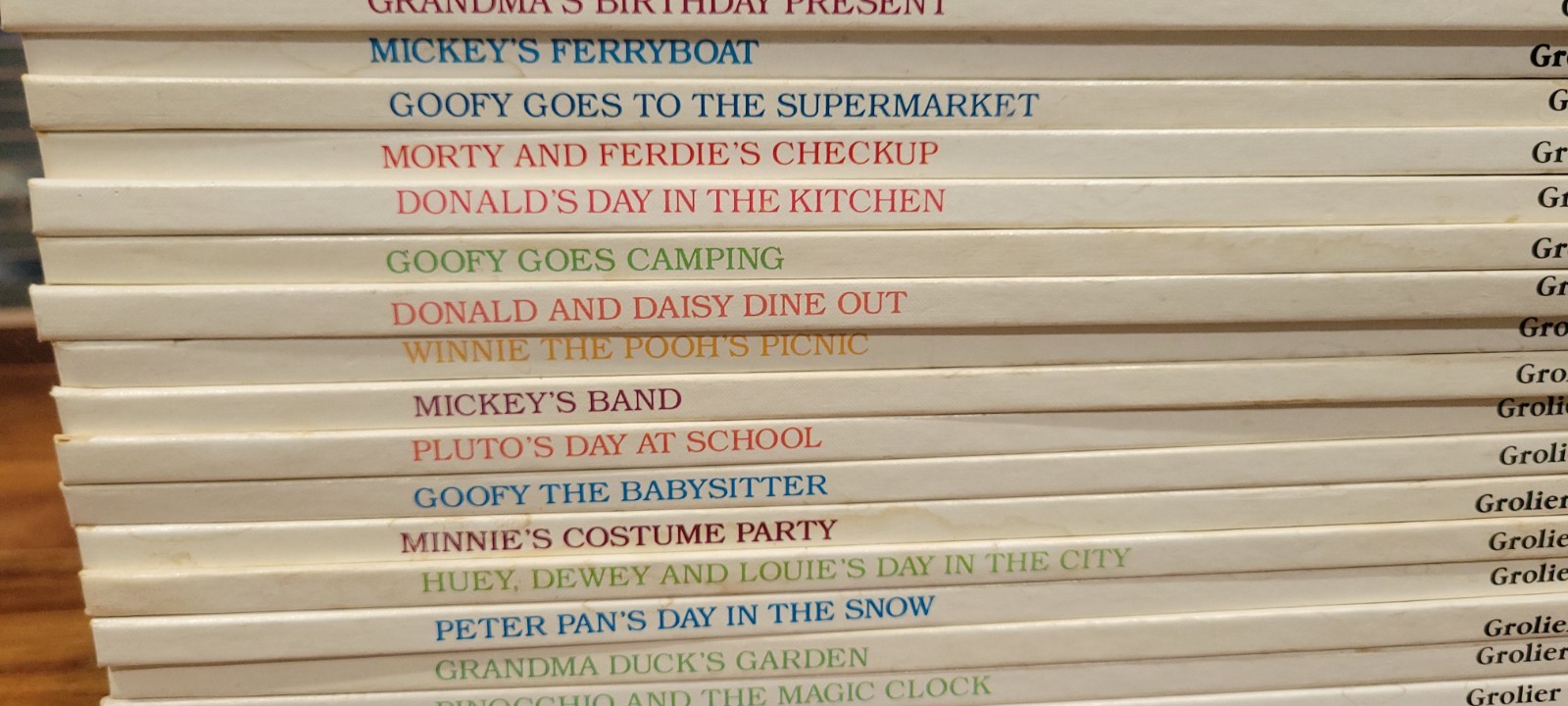 Lot 29 Vintage Disney Rhyming Reader Books Series Hardcover Mickey Grolier 1988
