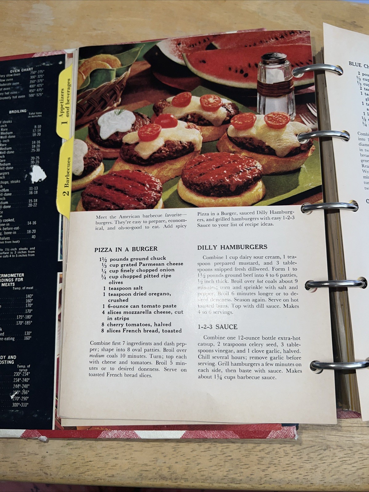 Vntg 1970 Better Homes & Gardens The New Cook Book,5 Ring Binder, Meredith Press