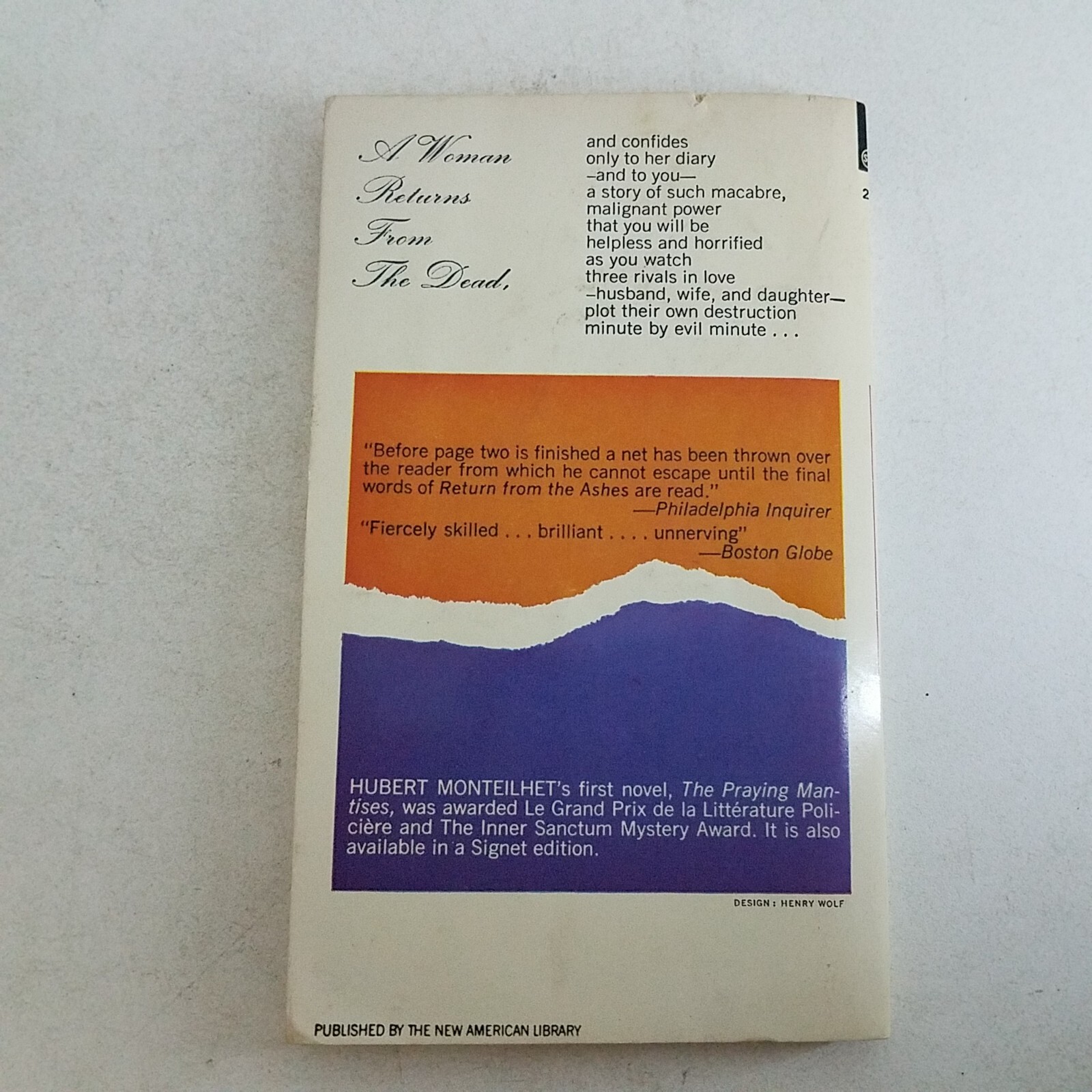 Return From The Ashes By Hubert Montielhet 1963 Simon And Schuster