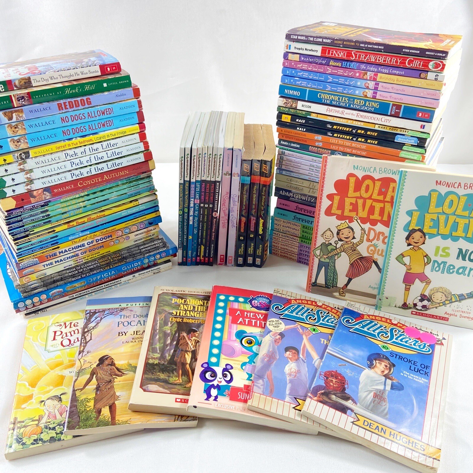 100 Kids Chapter Books Random Lot, Some Scholastic, Ages 8-12 And 6-8 Bulk Books