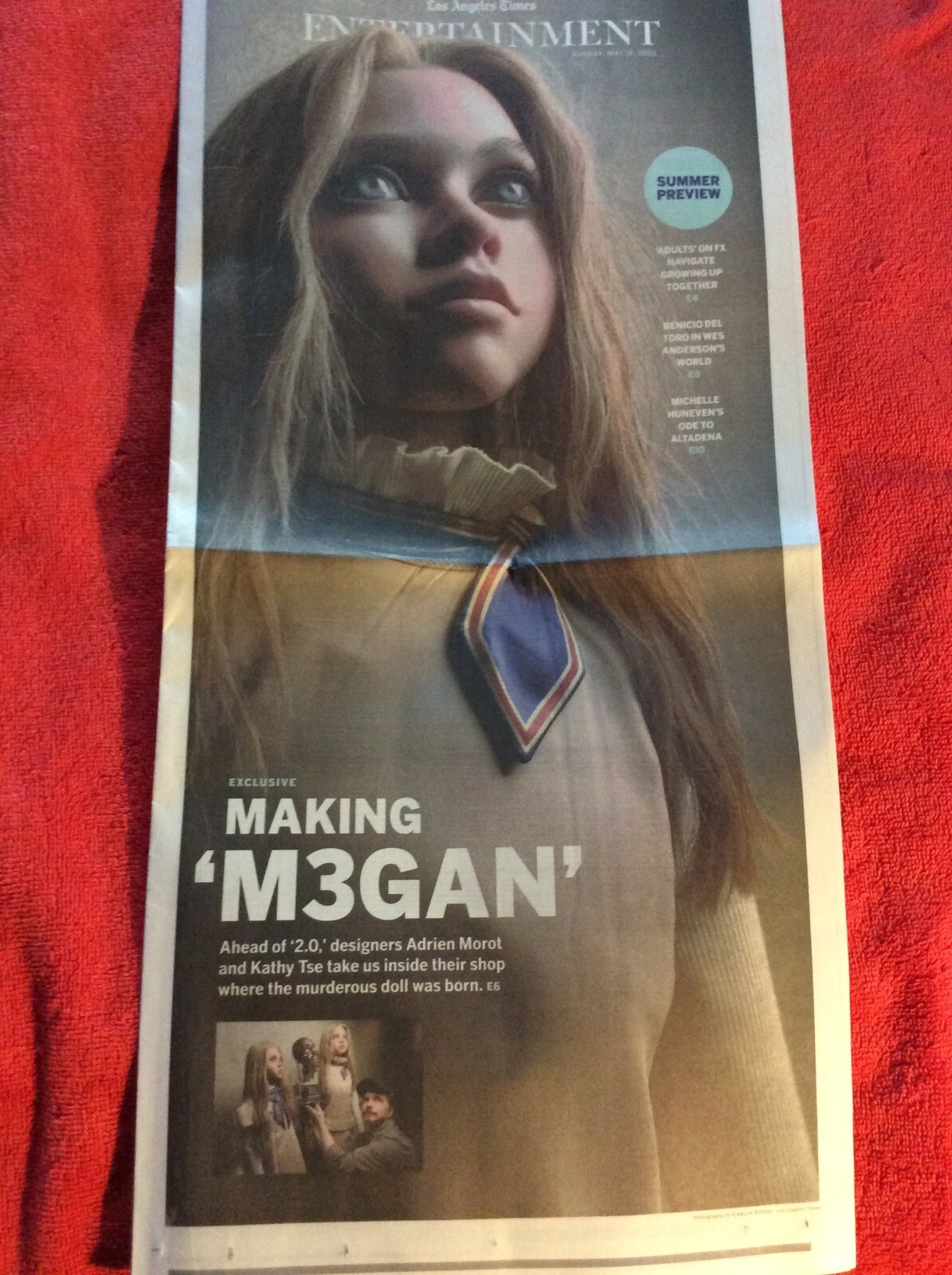 LA TIMES ENTERTAINMENT MAY 18 2025 MAKING M3GAN WES ANDERSON