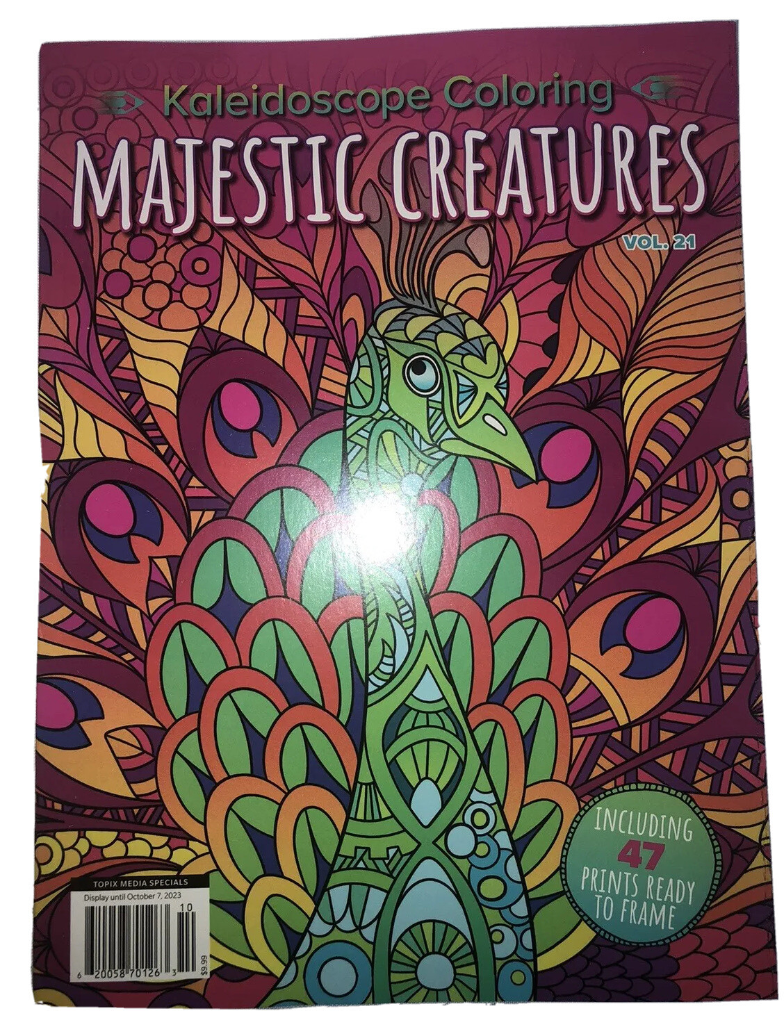 Kaleidoscope Adult Coloring Book Majestic Creatures Volume 21 Topix