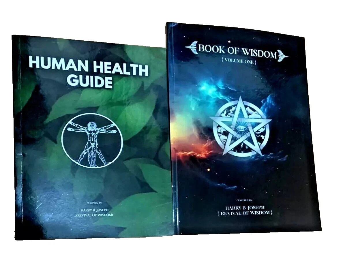 Human Health Guide and The Book of Wisdom By Harry B Joseph 2 book set Fast Ship
