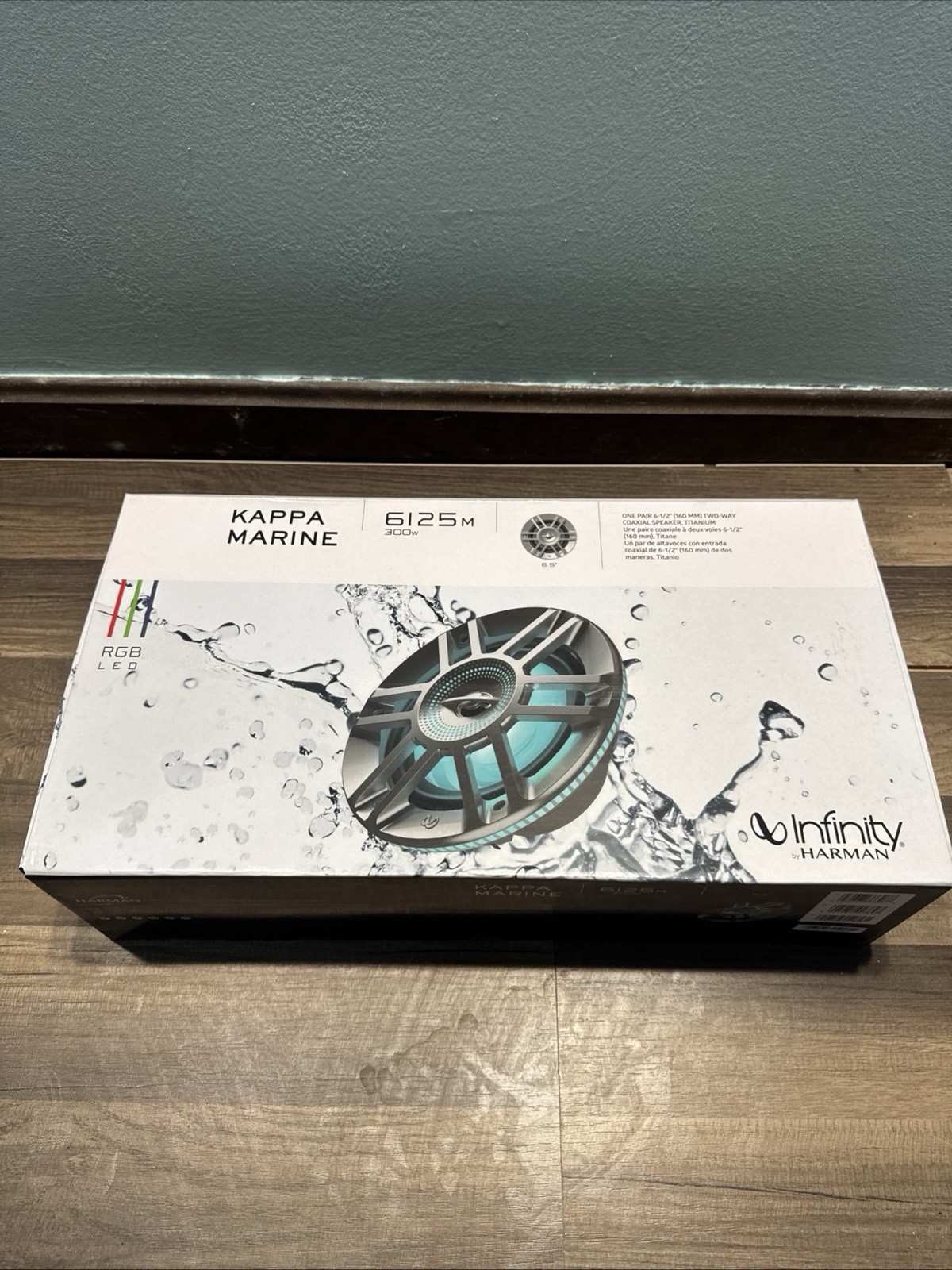Infinity Kappa 6125M 6.5” 2 Way Marine Coaxial Speakers RGB LED Brand New
