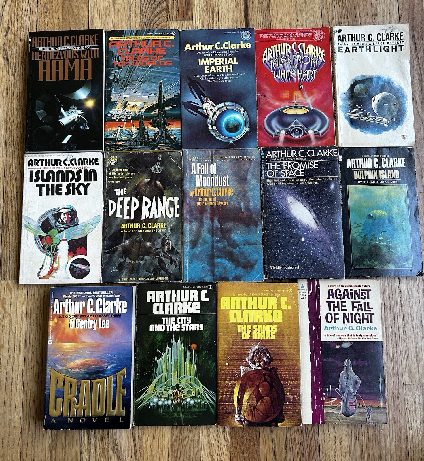 Lot of 14 Arthur C. Clarke Vintage Paperbacks