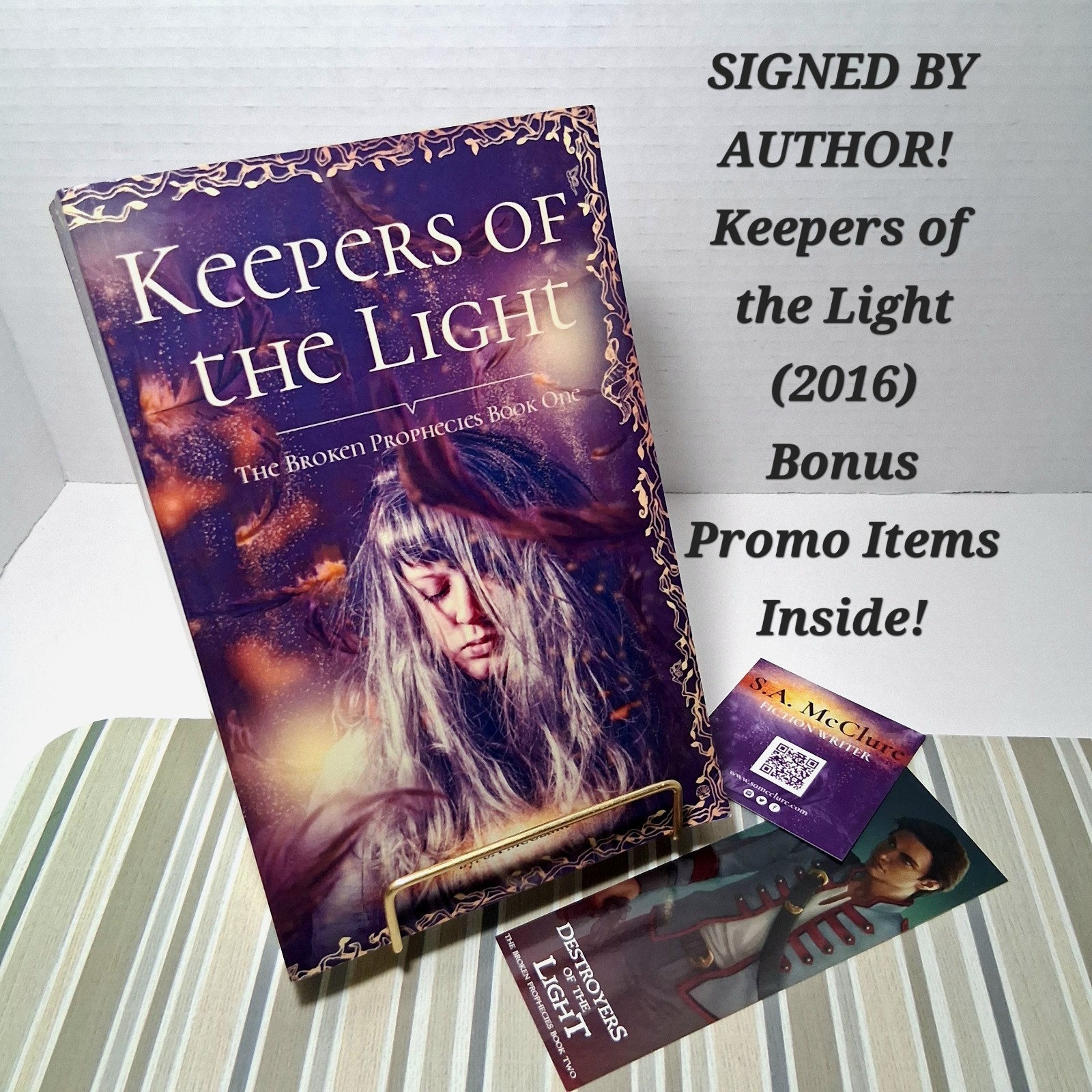 Keepers of the Light by S.A. McClure Signed Paperback 2nd Ed YA Fantasy Promo