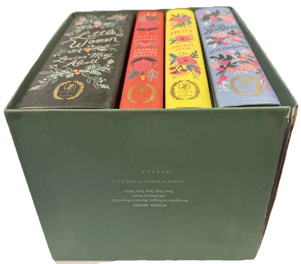 Puffin In Bloom 4 Book Collection Box Set Anne Green Gables Heidi HC