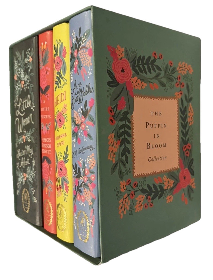 Puffin In Bloom 4 Book Collection Box Set Anne Green Gables Heidi HC