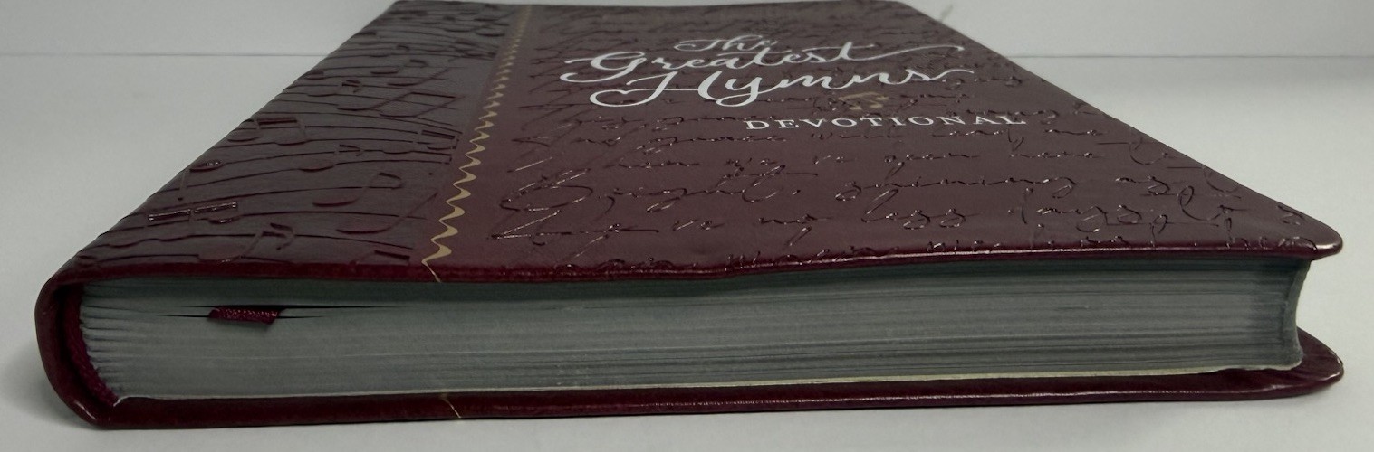 The Greatest Hymns Devotional 2003 BroadStreet Publishing Nice Faux Leather
