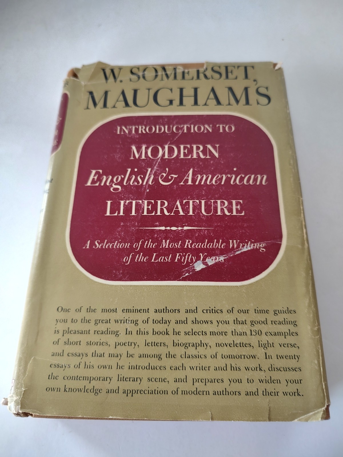 Introduction to Modern English & American Literature by W. Somerset Maughams HC