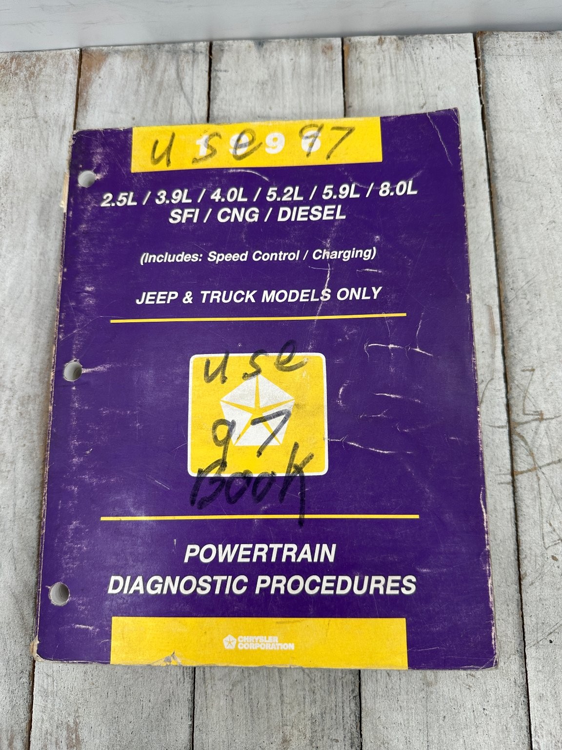 1996 2.5L 3.9L 4.0L 5.9L 8.0L Powertrain Diagnostic Procedures Jeep Truck Manual