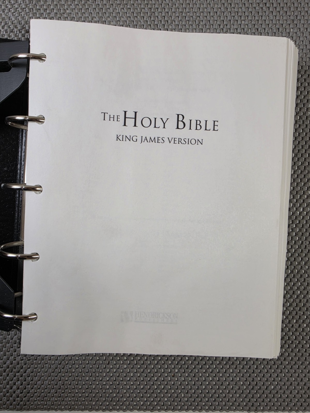 King James Version Holy Bible Hendrickson Publishers 2006 5 Ring Binder