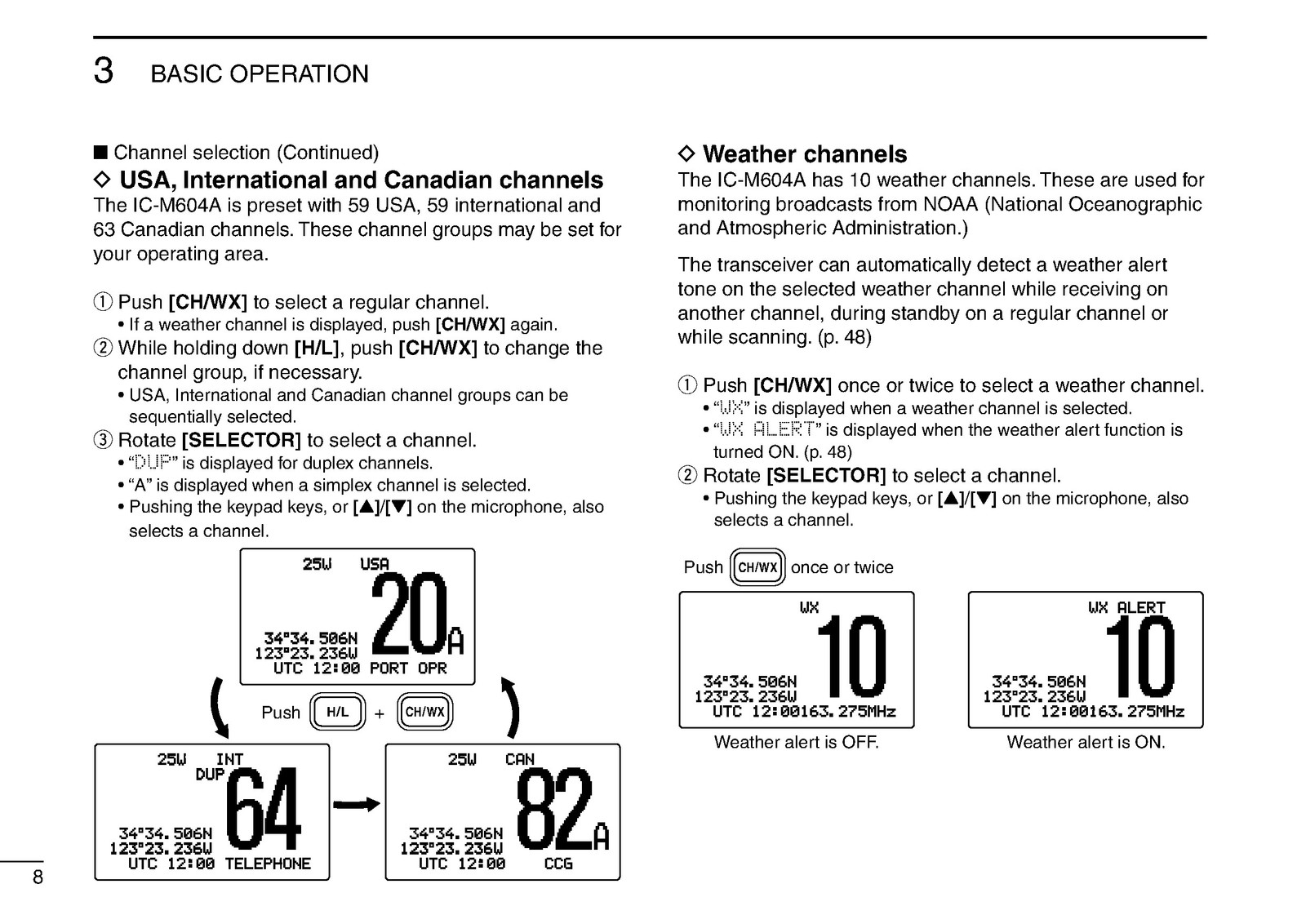 ICOM IC-M604A MARINE TRANSCEIVER INSTRUCTION MANUAL STEEL SECURED – FRONT & BACK