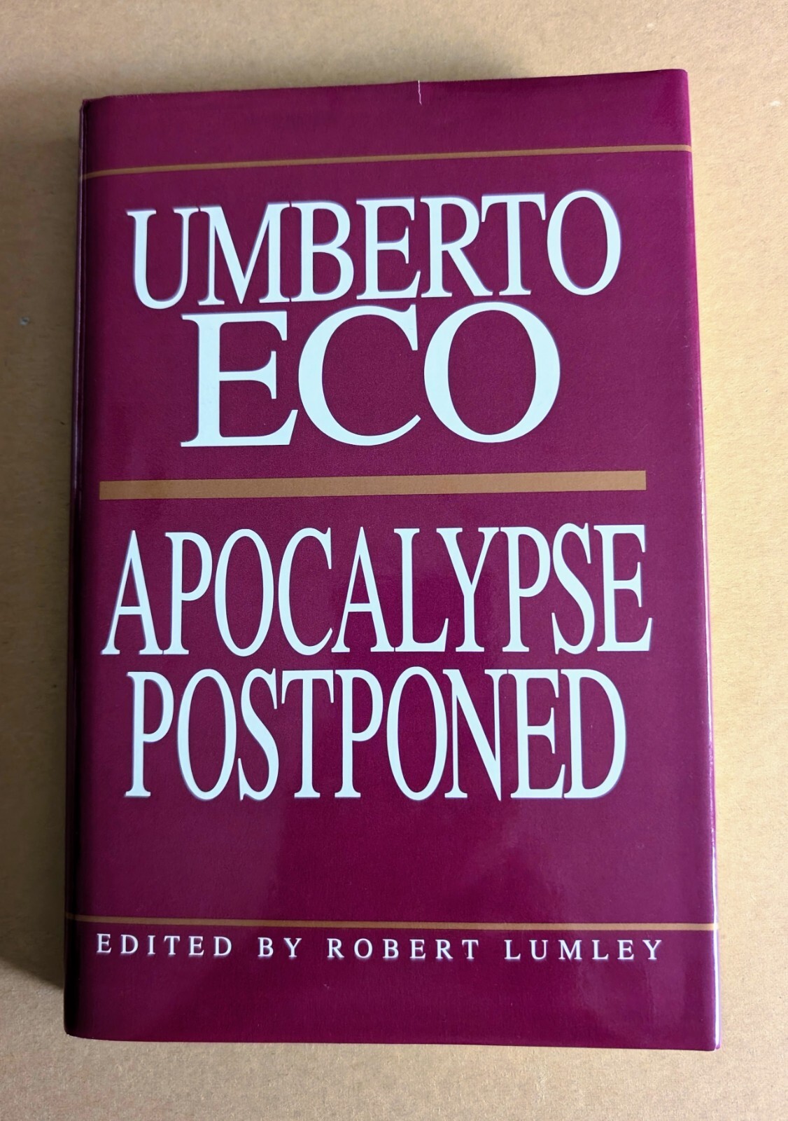 Apocalypse Postponed: Essays by Umberto Eco, 1994, 1st edition New & Rare