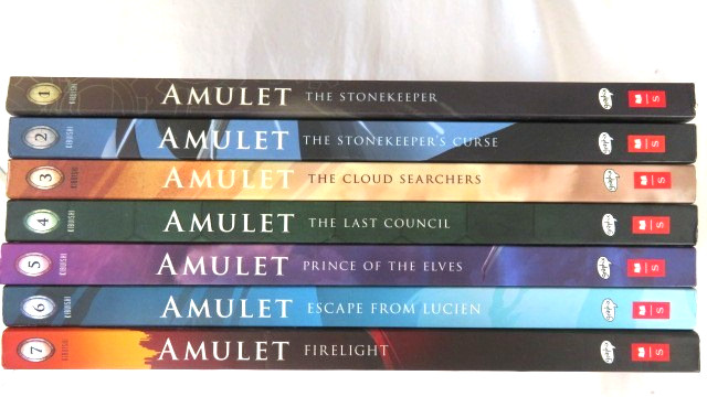 Amulet Books 1-7 by Kazu Kibuishi Series Graphic Novels Paperback
