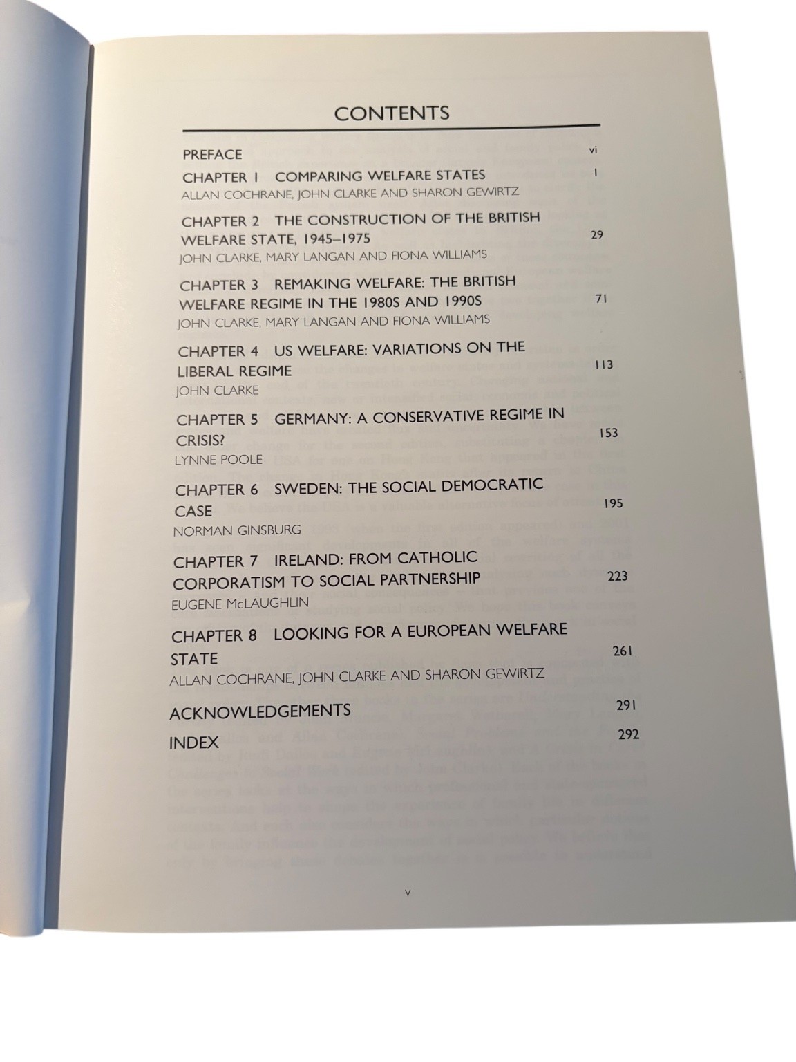 Comparing Welfare States Cochrane Clarke Gewirtz 2001 2nd Ed Social Policy Sage