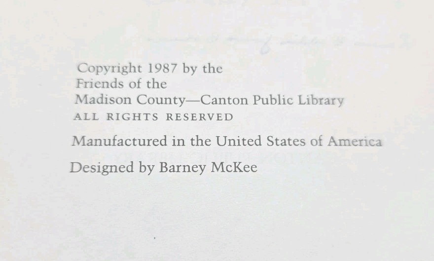 Land Between Two Rivers Madison County Mississippi History SIGNED Carol L. Mead