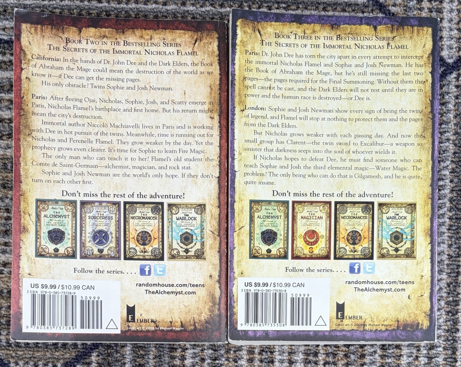 The Alchemyst Series by Michael Scott Lot of 5 PB #2-6