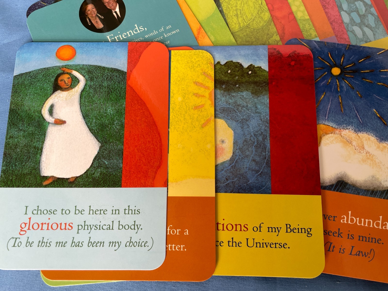 The Teachings of Abraham Well-Being 60 Cards Box Deck Esther & Jerry Hicks EUC