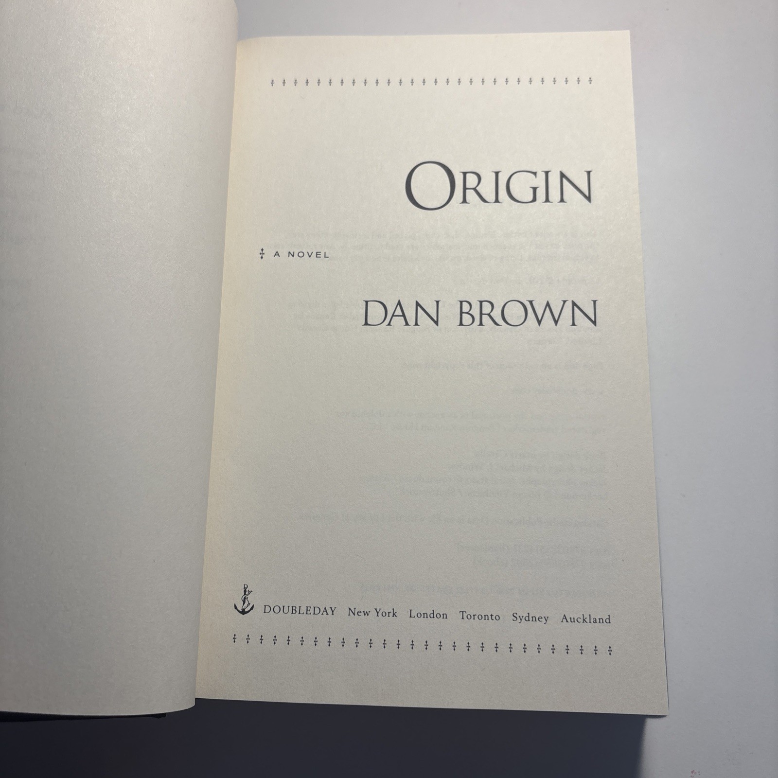 Origin: A Novel Hardcover 2017 Book w/DJ By Dan Brown FIRST EDITION