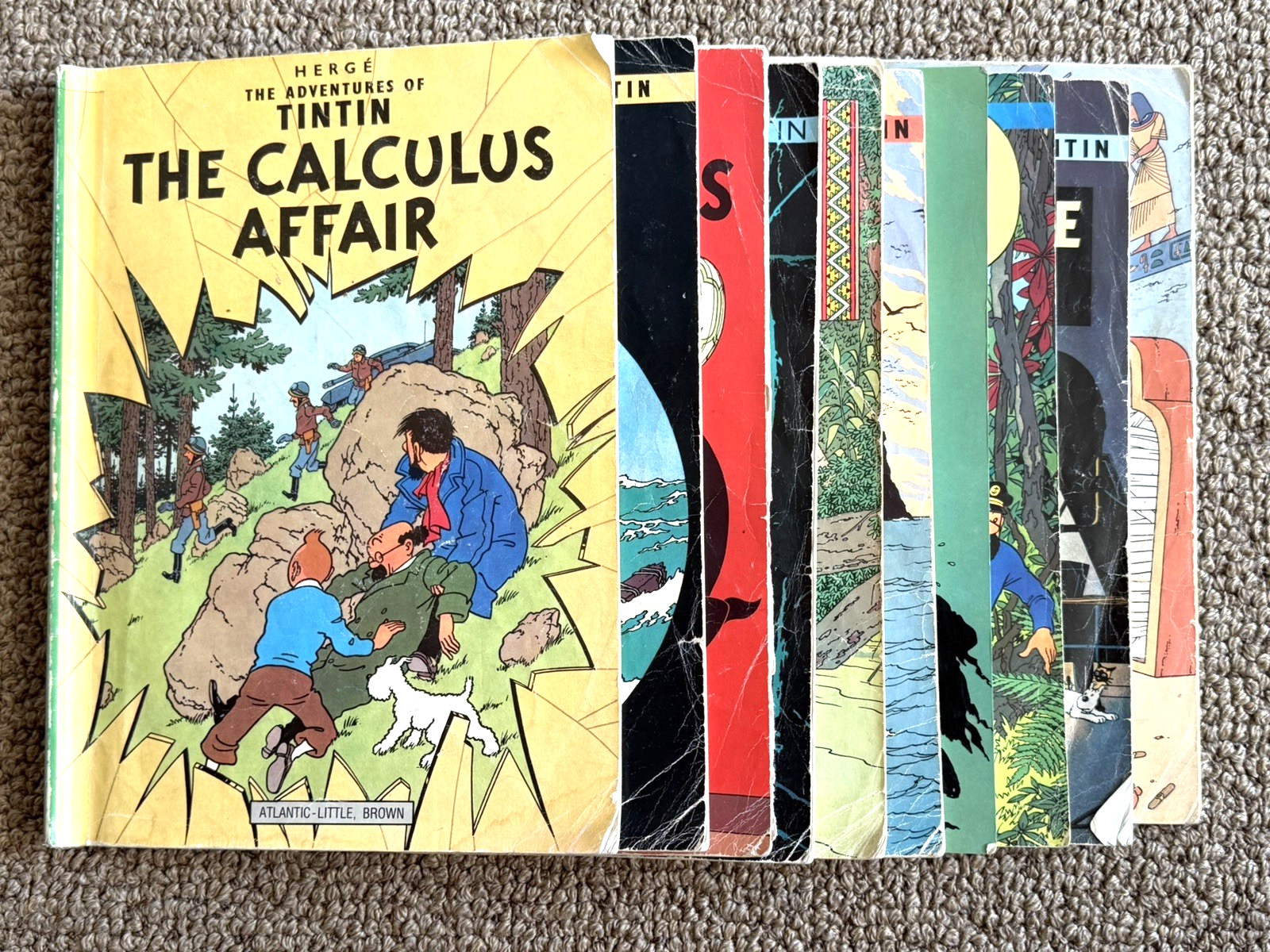 Lot of 10 The Adventures Of Tintin By Herge Comics Paperback Graphic Novels