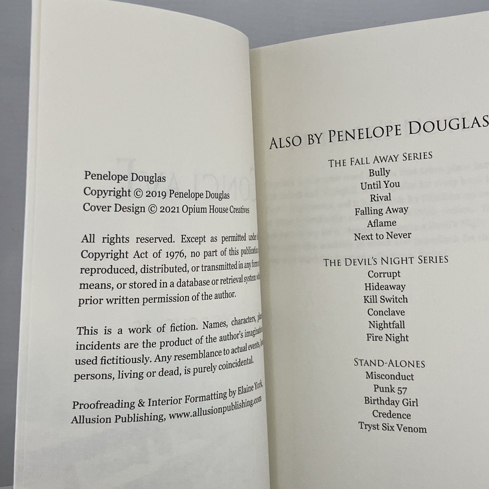 Devils Night Series Set By Penelope Douglas OOP Cover Art Nightfall Is Signed