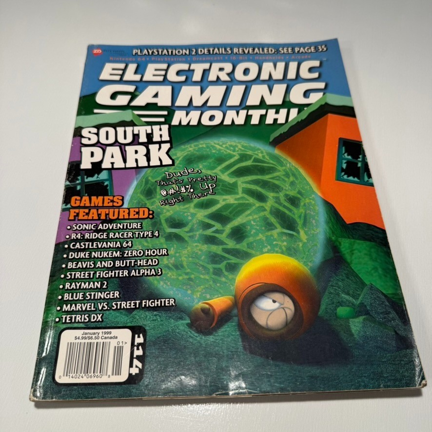 Electronic Gaming Monthly EGM Magazine January 1999 #114 South Park VTG