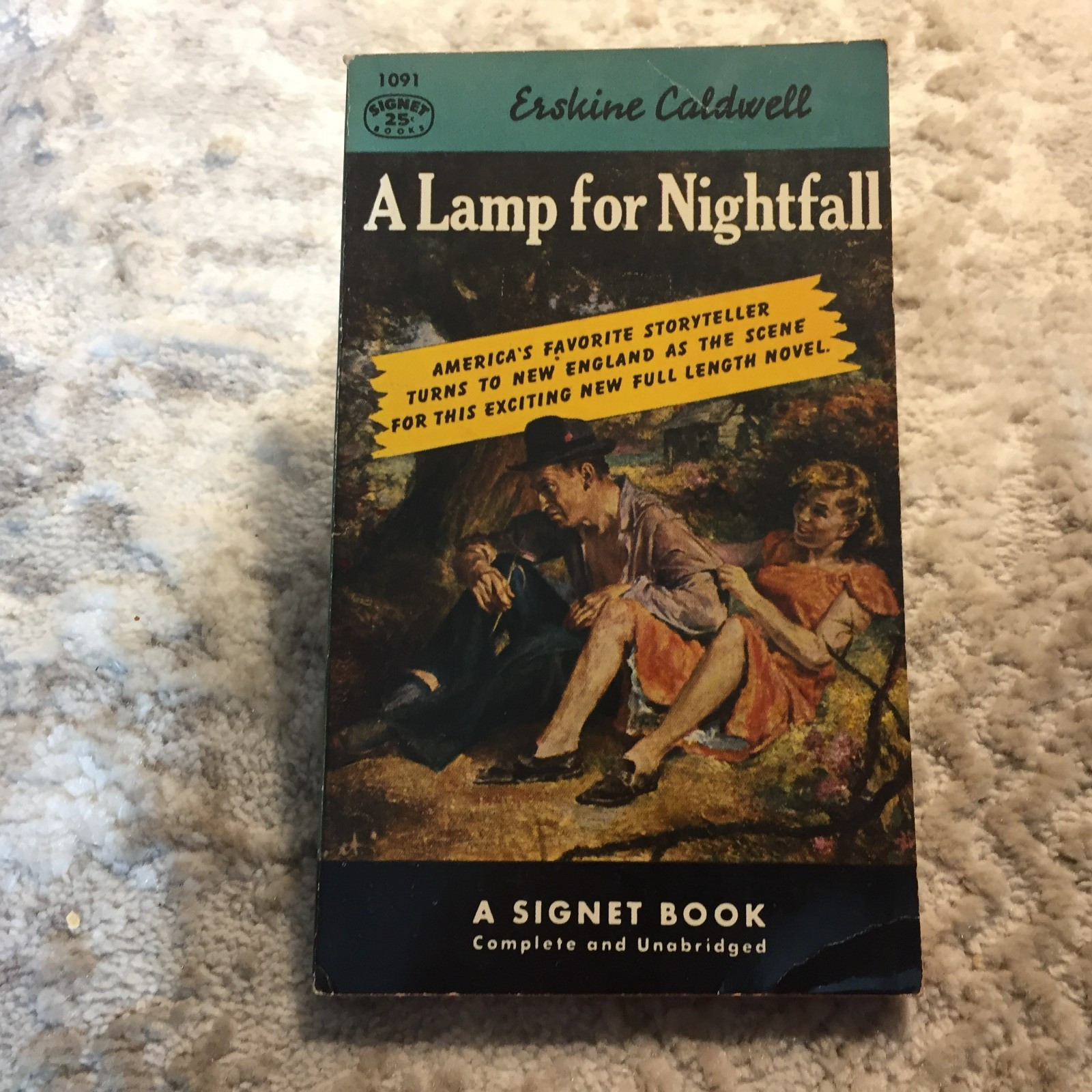 A Lamp For Nightfall Erskine Caldwell 1954 Signet Books American Small Town Book