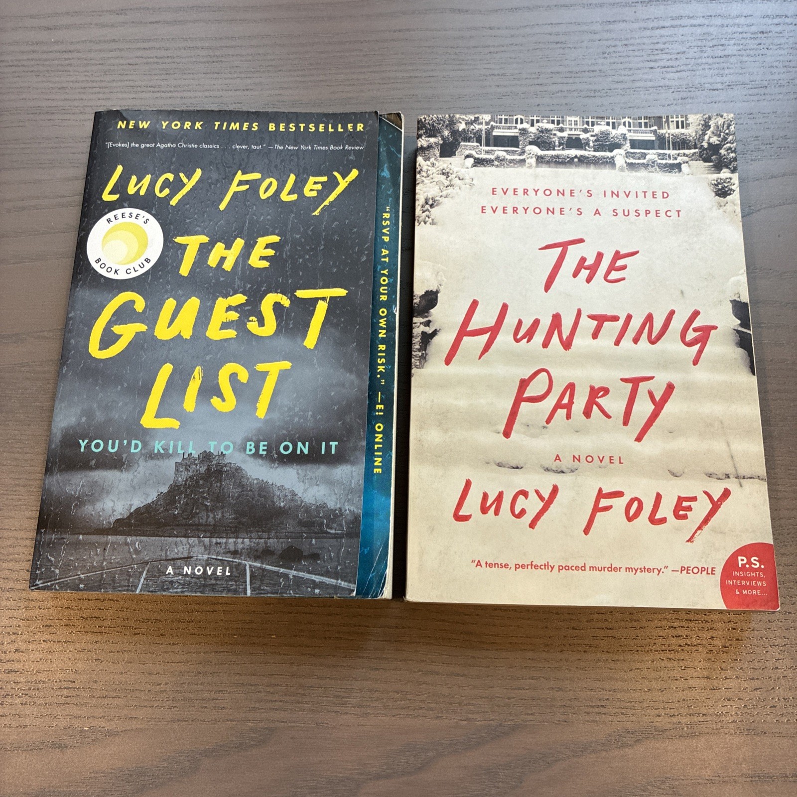 Lucy Foley 2 Paperback Lot : Guest List And Hunting Party Thriller Beach Reads