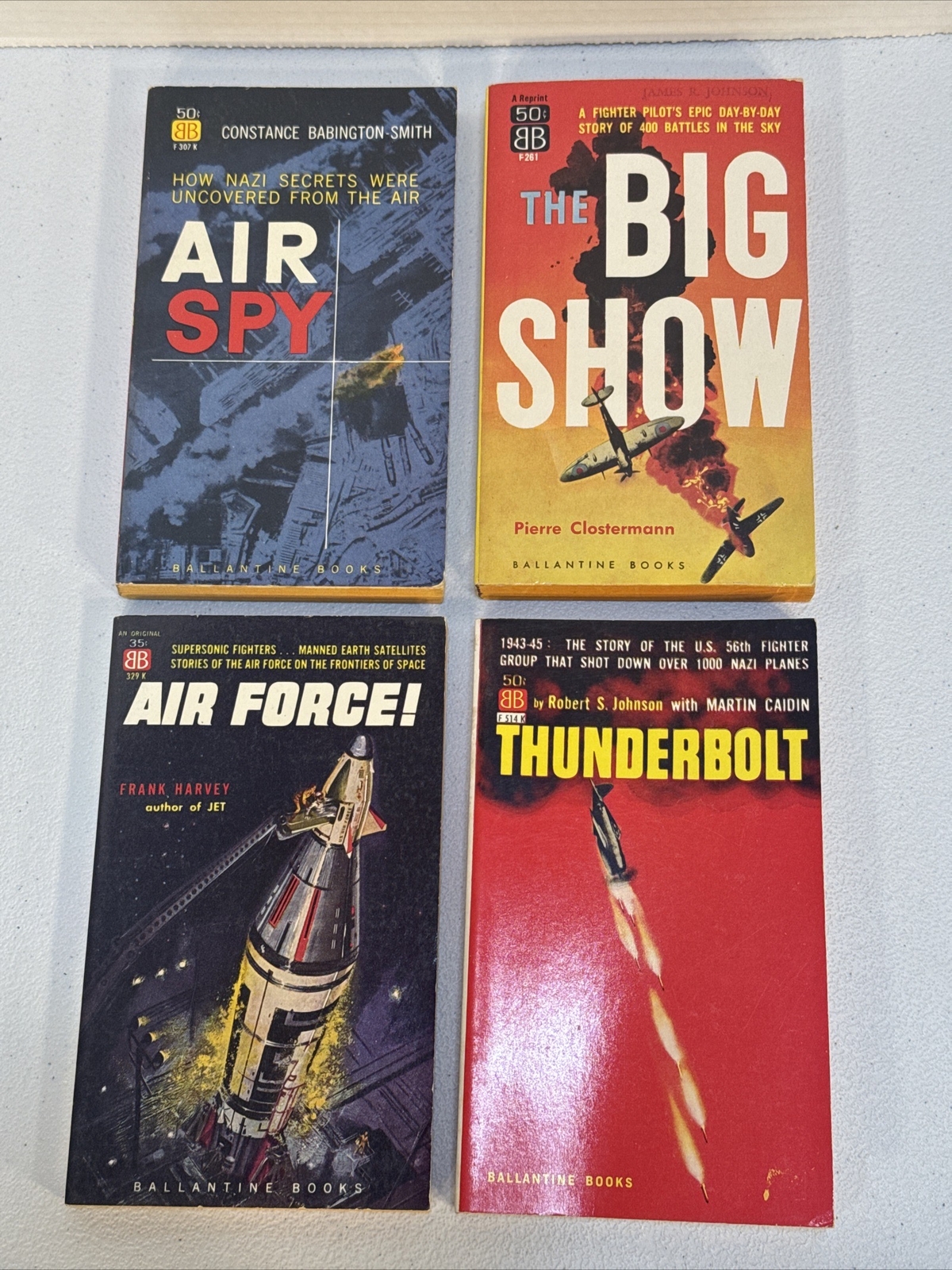 WW2 Books Lot of 4 Paperbacks Ballantine Air Force Lot WP5
