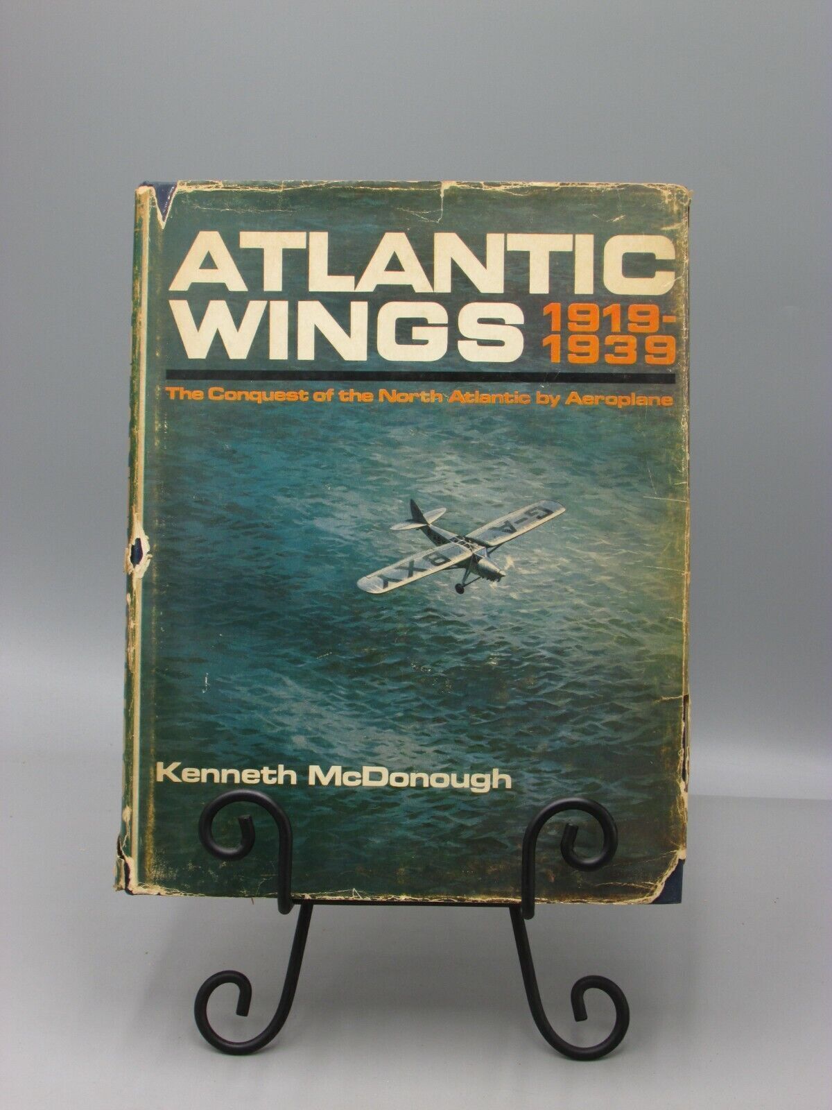 1966 ATLANTIC WINGS ILLUSTRATED KENNETH MCDONOUGH SIGNED PLANES 1ST ED BK161