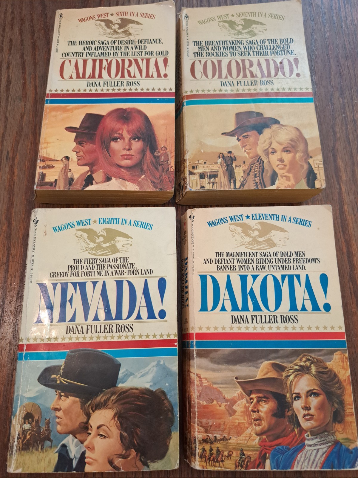 Lot 4 Dana Fuller Ross Wagons paperback books Dakota Nevada Colorado California