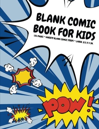 BLANK COMIC BOOK FOR KIDS: 135 PAGES, VARIETY BLANK COMIC By Arnie Lightning NEW